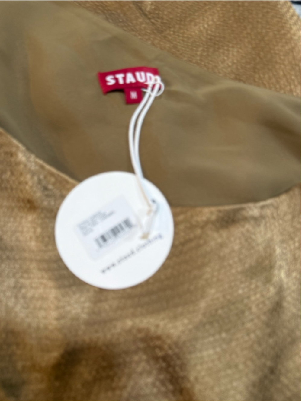STAUD One-Shoulder Sonya Dress, Caramel - Picture 11 of 13